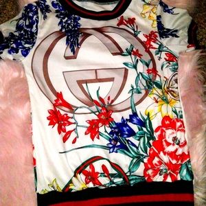 Gucci floral outfit